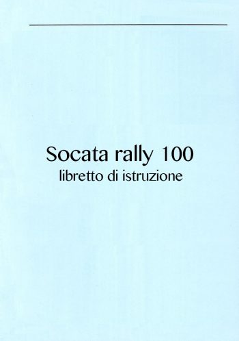 Socata rally 100 libretto istruzioni