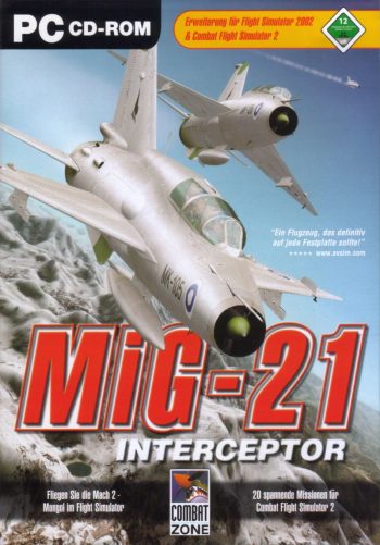 PC CD ROM Mig-21 Interceptor. Expansion for FS2002/2004 & Combat Flight Simulator
