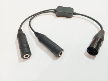 Adattatore con doppio jack femmina, maschio XLR 5 pin