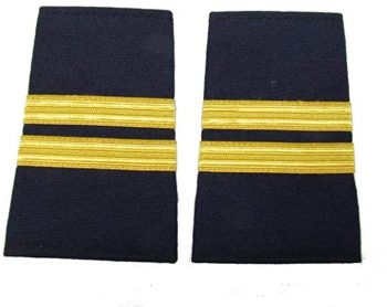 Gradi pilota civile tubolari per spalline 2 strisce (paio) "Pilota di prima"