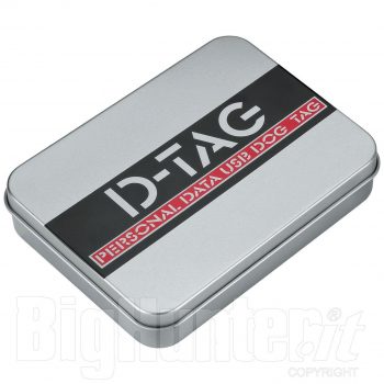 Set Piastrine D-Tag. Personal Data USB Dog Tag (1 GB)