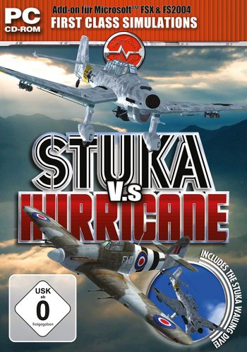 PC CD ROM. Stuka vs Hurricane. Add on for FSX & FS2004 Simulator
