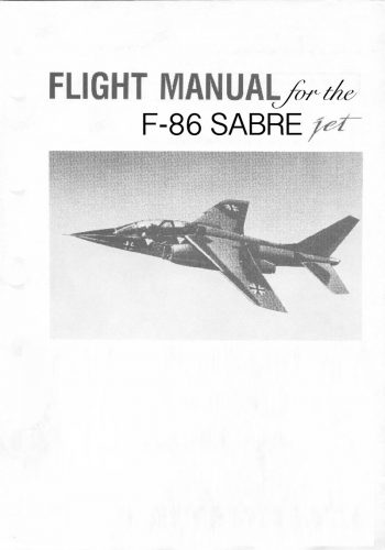 Flight manual for the F-86 Sabre jet