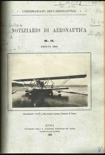 Notiziario di aeronautica 6 giugno 1924