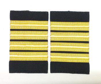 Gradi pilota civile tubolari per spalline 4 strisce (paio) "Comandante"