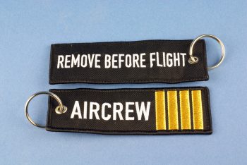 Portachiavi "Aircrew" e "Remove before flight"