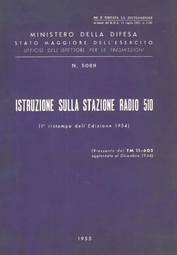 Istruzione sulla Stazione radio 510. n.5069