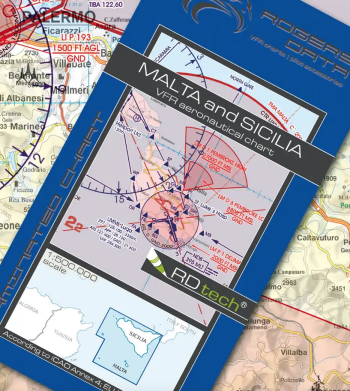 Carte VFR 1:500.000 Rogers Data Malta-Sicily VFR 2024