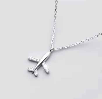 Collana donna con ciondolo aereo