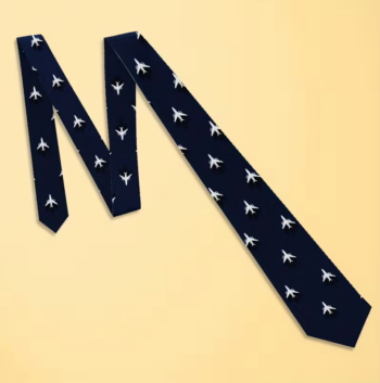 Cravatta blu con aerei