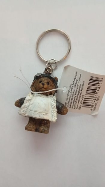 Portachiavi orsetto pilota in resina