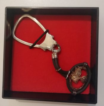 Portachiave Carabinieri in caucciù e argento