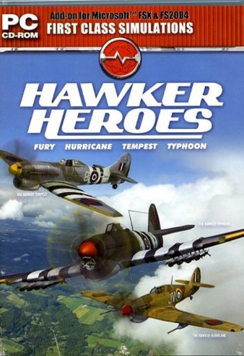 PC CD-ROM Hawker Heroes. Fury Hurricane Tempest Typhoon Simulator