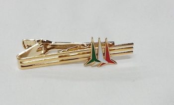 Ferma cravatta (tie bar) Frecce tricolori dorata