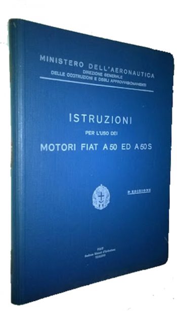 Istruzioni per l'uso dei motori FIAT A 50 e A 50 S
